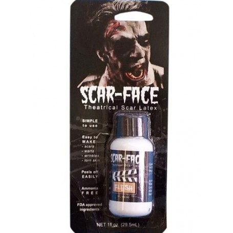 Scar Face Liquid Latex 1Oz - Flesh Card