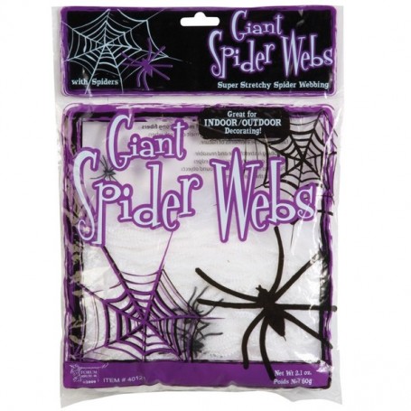Giant Spiders Web + 4 Spiders