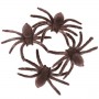 Spiders Flocked Brown 7cm 4 Pack