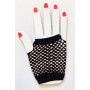 Black - Short Fishnet Fingerless Gloves
