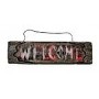 Wooden Look Sign W/Lights - Welcome