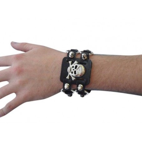 Wristband - Punk Studded Skull Wristband