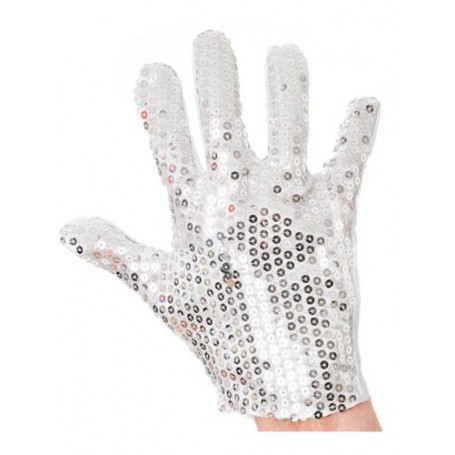 Michael Jackson Silver Sequined Glove