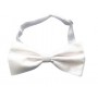 White Satin Adjustable Bow Tie