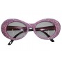 70s Groovy Pink Glitter Sunglasses