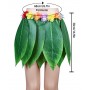 Hula Leaf Skirt - Hibiscus Flower Trim