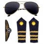 Aviator Kit - Glasses, Epaulettes & Badge