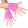Hot Pink -Short Fishnet Fingerless Gloves