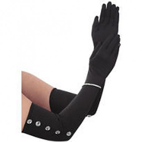 diamante fingerless gloves