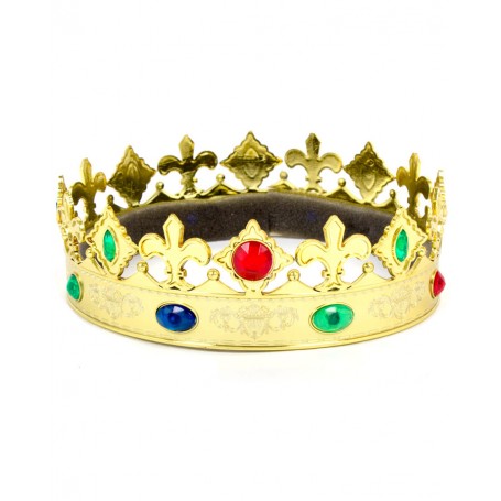 Kings Gold Crown with Faux Gems