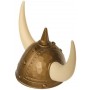 Viking Helmet Plastic With Horns - Gold