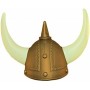 Viking Helmet Plastic with Horns - Gold