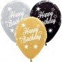 Happy Birthday Sparkles - 12" Latex Balloon Assorted