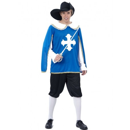 Blue Musketeer Men's Costume