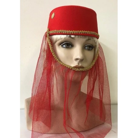 Genie Harem Hat - Red
