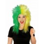 Sport Fanatic Green & Yellow Adult Wig