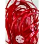 Red Ribbons with Balloon Clips - 25 Pack