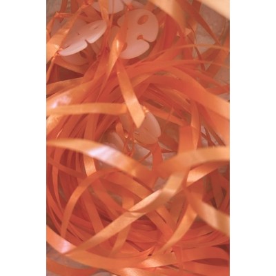Orange Ribbons with Balloon Clips - 25 Pack