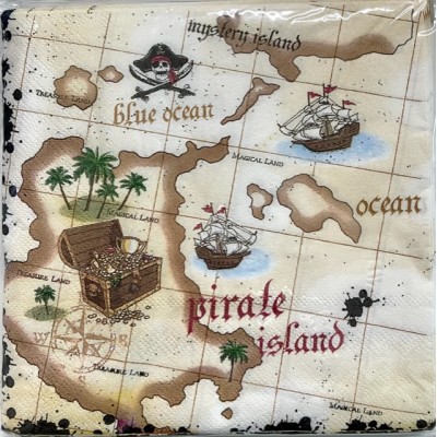Pirate Island Luncheon Napkins - 2ply 20 Pack
